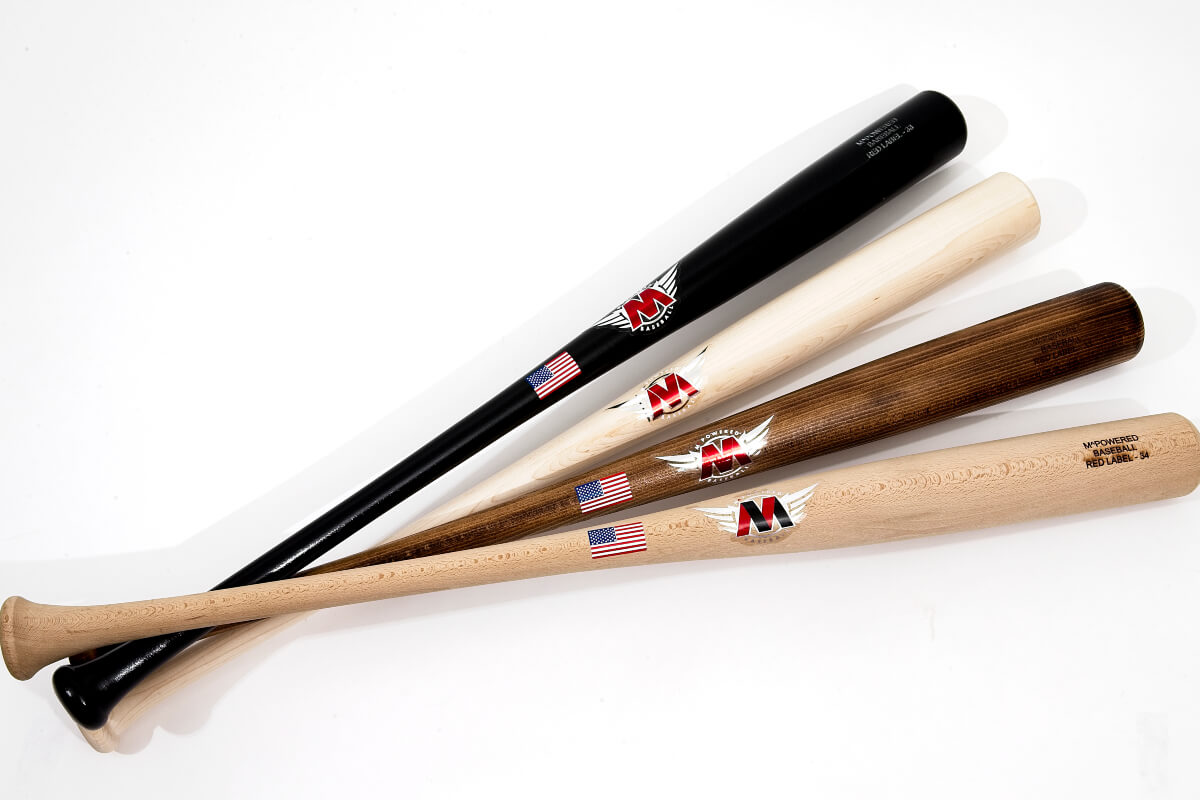 M^POWERED BASEBALL RED LABEL  3 PACK PRO MAPLE BEECH & ASH BATS for $199 70% off 